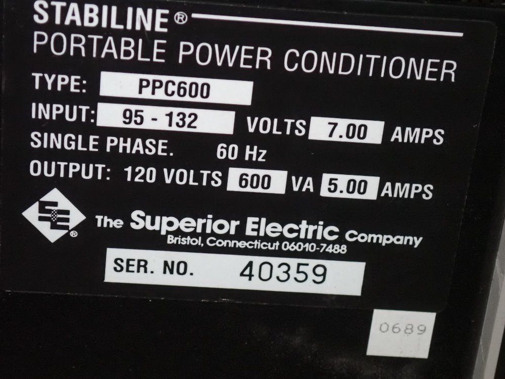 Superior Electric Portable Power Conditioner - Ppc600