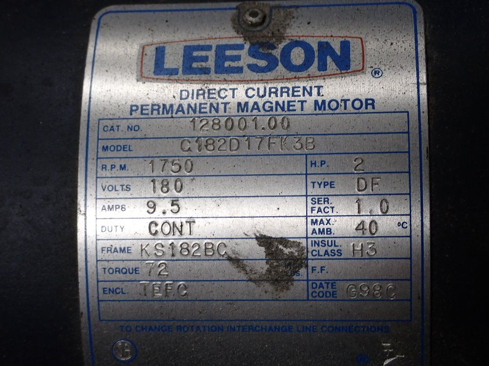 Leeson 2 Hp Motor - C182d17fk3b