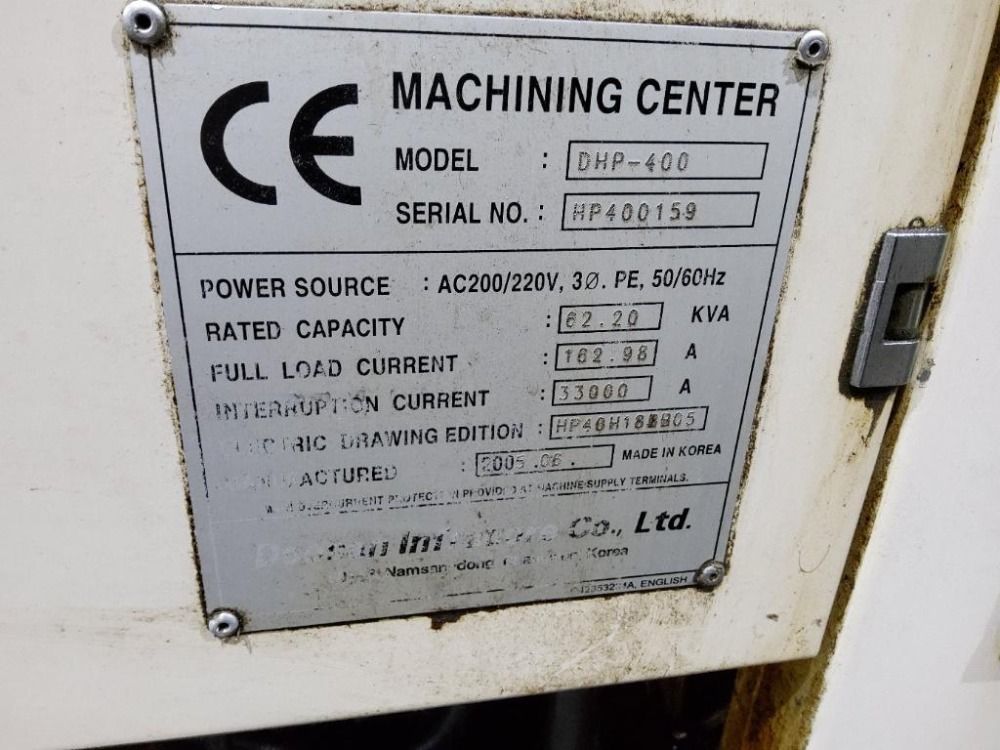Daewoo 2005 Daewoo Dhp400 Machining Center