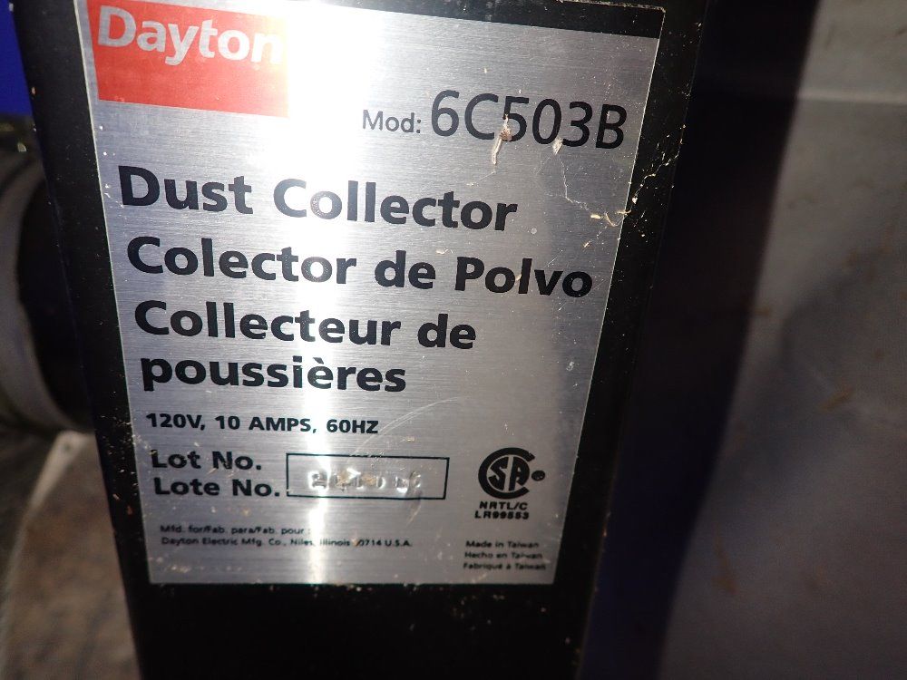 Dayton 1 Hp Dust Collector - 6c503b