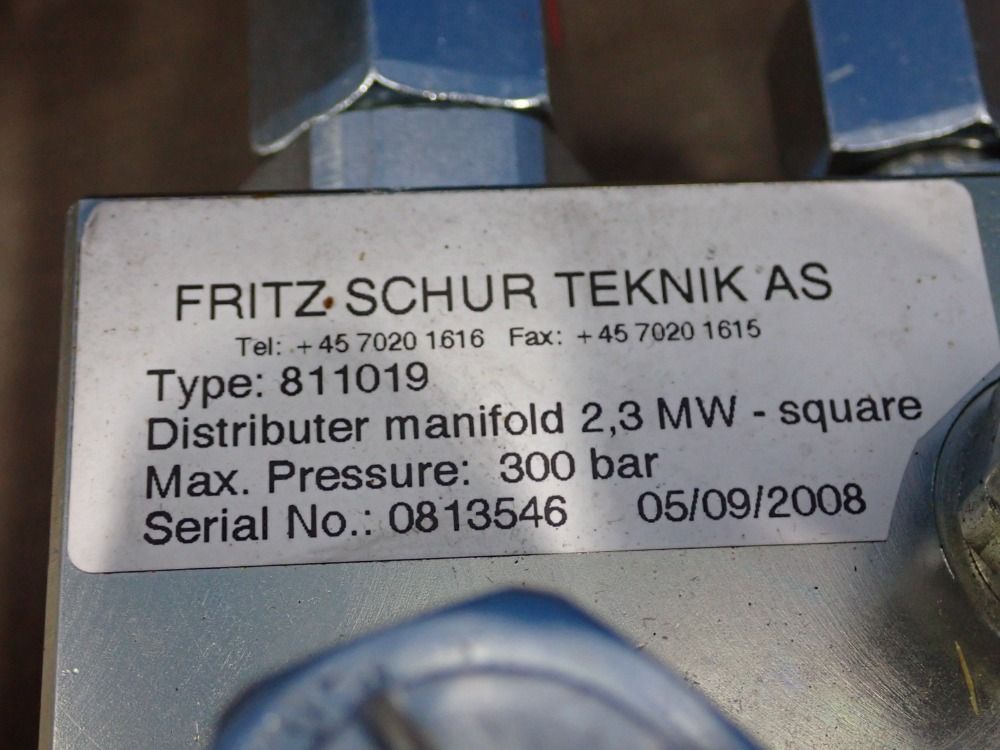 Fritz Schur Energy 300 Bar Max Pressure Distributer Manifold - 300289