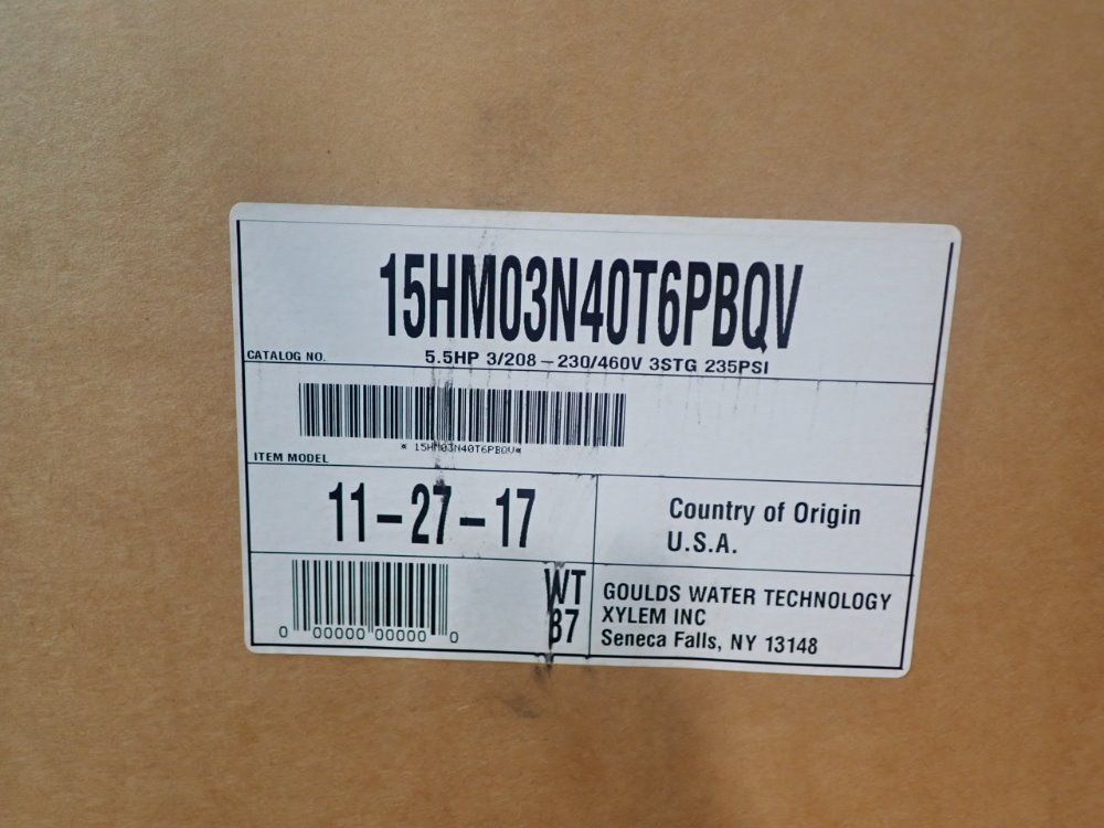 Gould 15hm03n40t6pbqv Multi Stage Pump - 15hm03n40t6pbqv