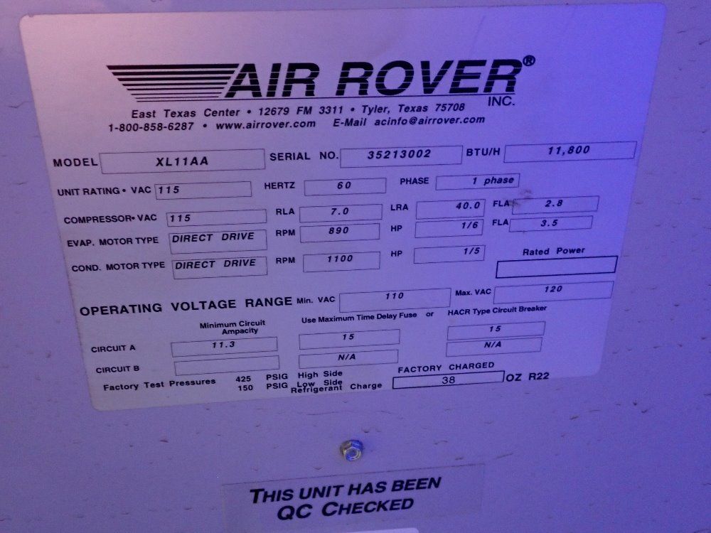 Air Rover 11,800 Btu Portable Air Conditioner - Xl11aa
