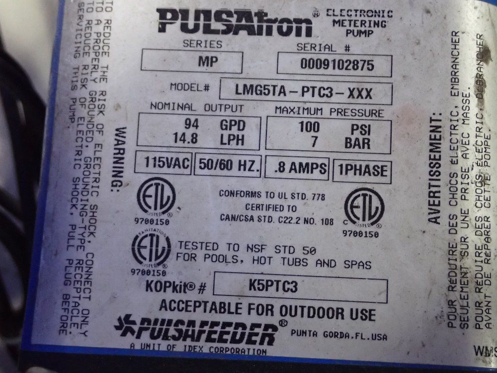 Pulsatron Electric Metering Pumps - Mp