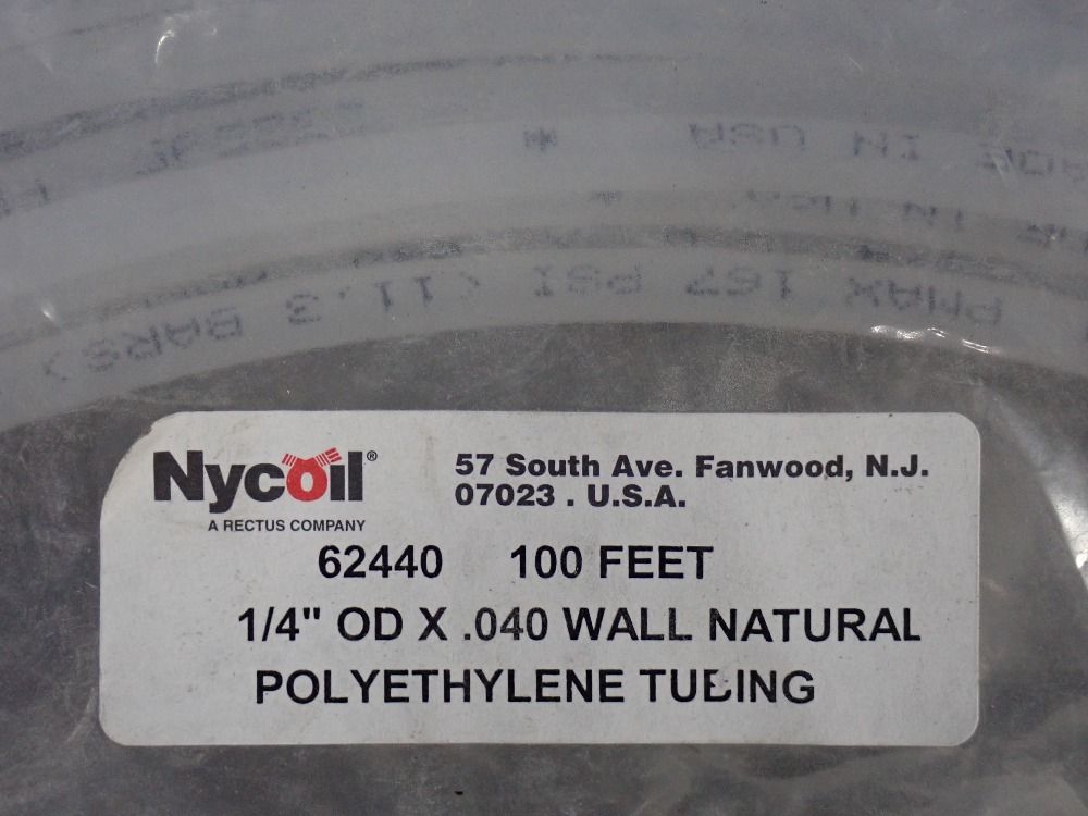 Nycoil 1/4" Od/100 Ft. Polyethylene Tubing