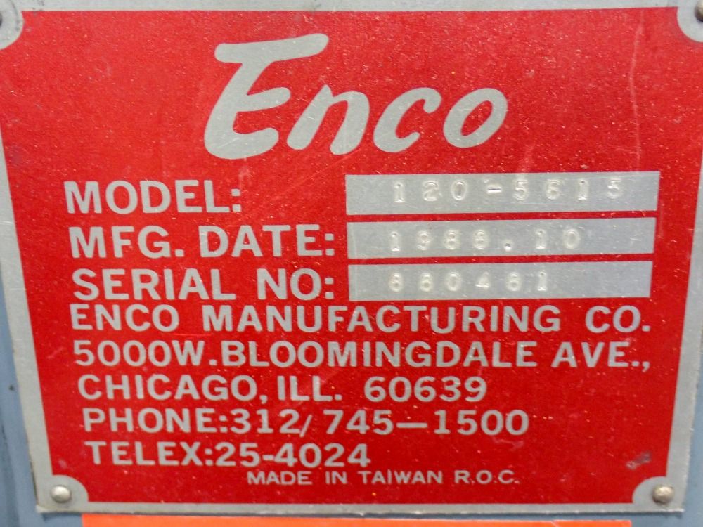 Enco Mfg. Co. 6"x12" Table Surface Grinder - 120-5615