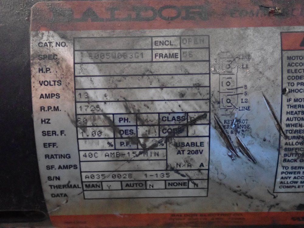 Carolina Approx. 8" X 12" Horizontal Band Saw - Lcd 814