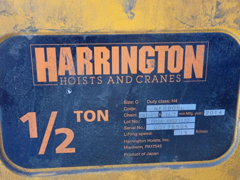 Harrington Hoists Inc Electric Chain Hoist