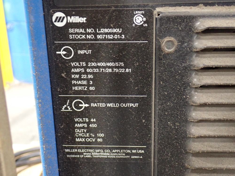 Miller Electric Mfg. Co. 22.95 Kw Welder W/wire Feeder - Axcess 450