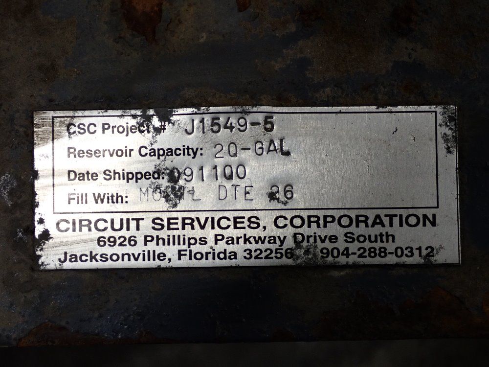 Circuit Sevices 200 Gal Hydraulic Pump - J1549-5