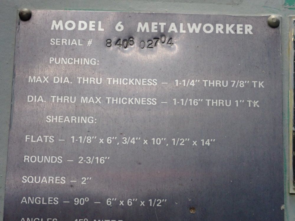 Hill Acme Ironworker - Model 6 Metalworker