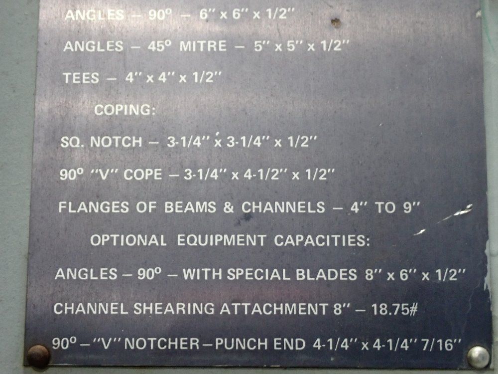 Hill Acme Ironworker - Model 6 Metalworker