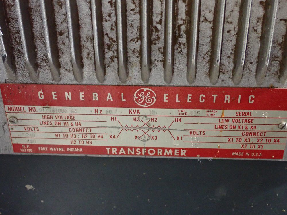 General Electric 10 Kva Transformer - 9y21b1006g2