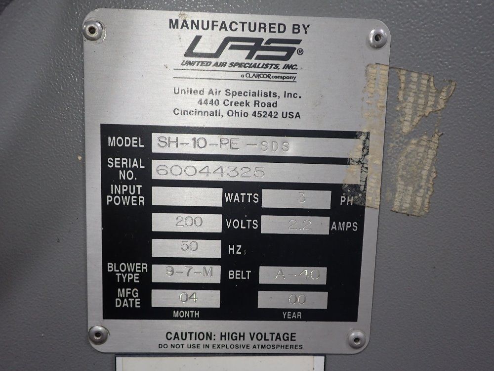 Smog-hog Mist Collector - Sh-10-pe-sds