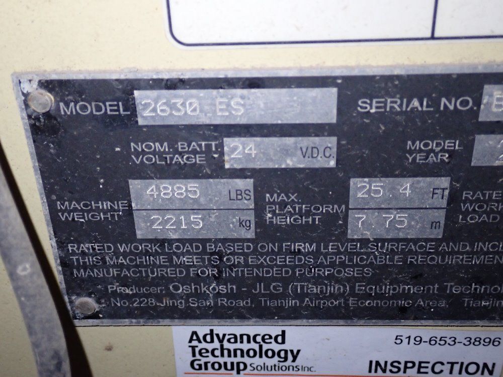 Jlg 500 Lbs Scissor Lift - 2630 Es