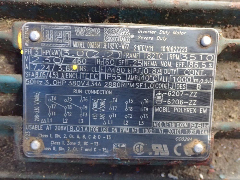 Weg 2hp/5hp/3hp Triple Motors W Pumps - 00236e13e1451c-w22