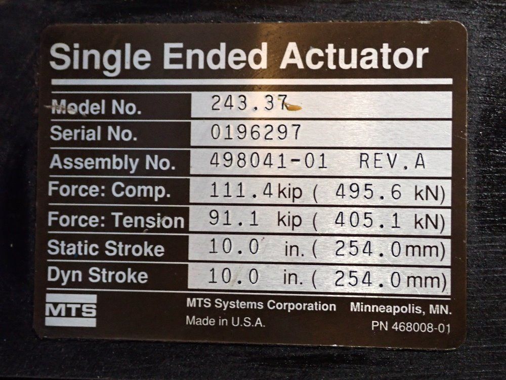 Mts Actuator - 243.37