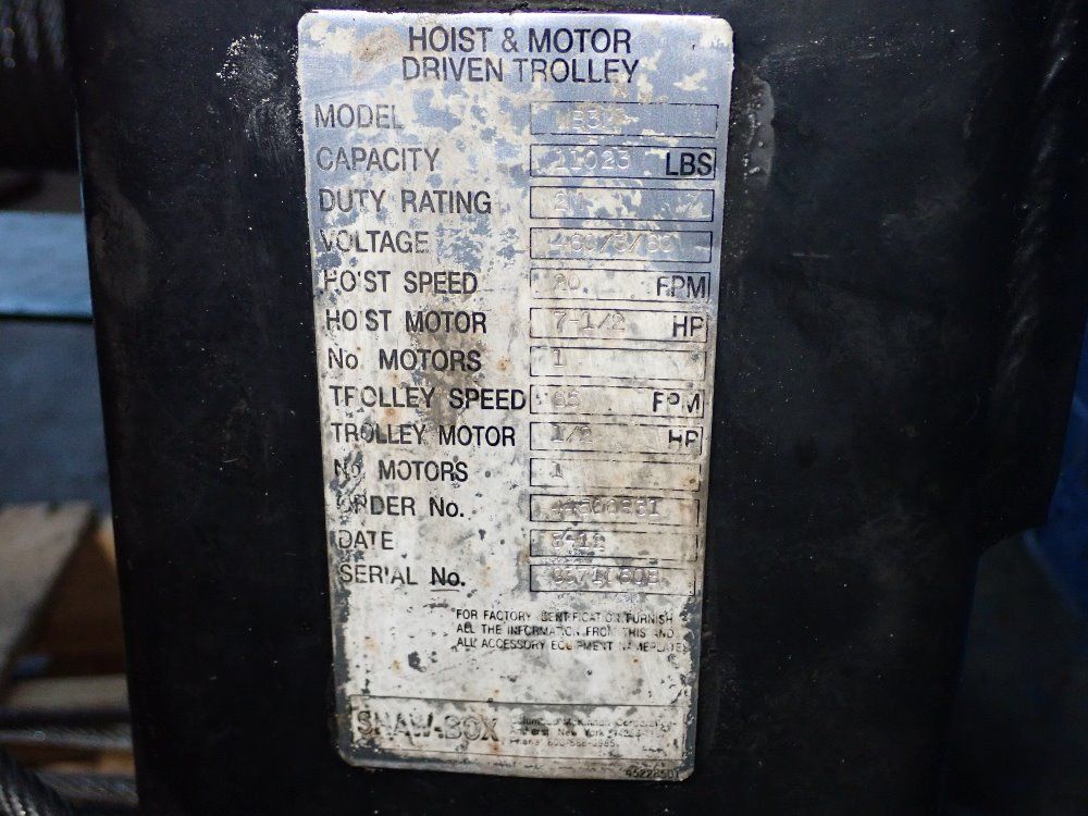 Shaw-box 5 Ton Cable Hoist - Wb3m