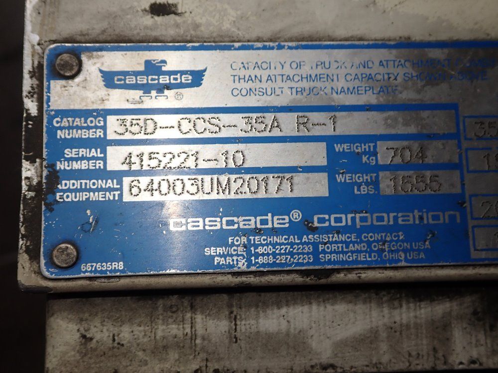 Cascade 3500 Lbs Clamp Attachment - 35d-ccs-3sar-1