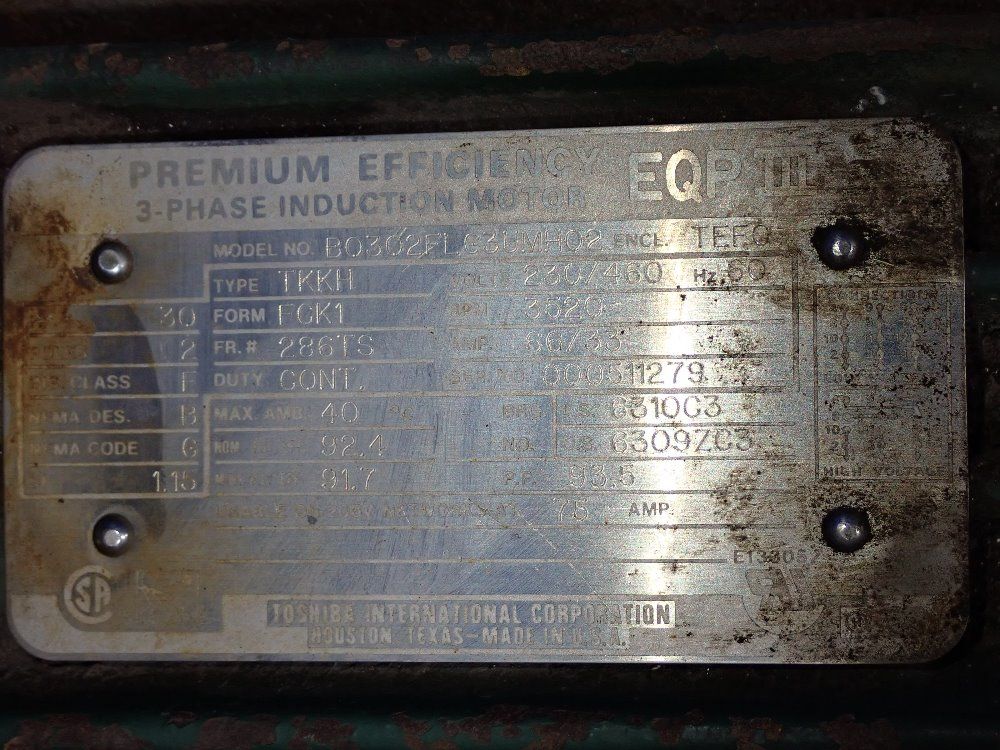 Toshiba 30 Hp Motor - B0302fl63umh02