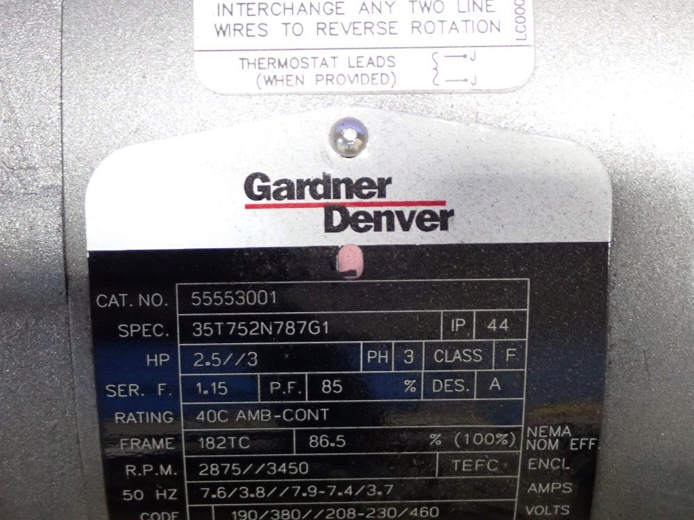 Gardner-denver 3 Hp Motor - 55553001