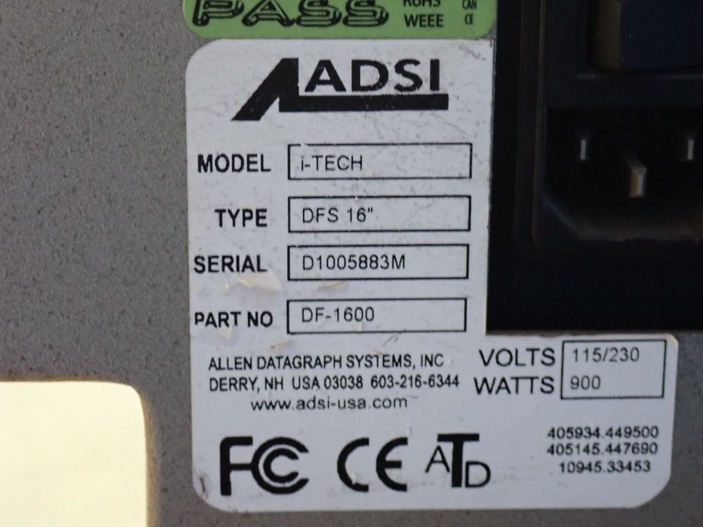 Allen Datagraph Systems Inc. Label Cutter - I-tech Dfs 16