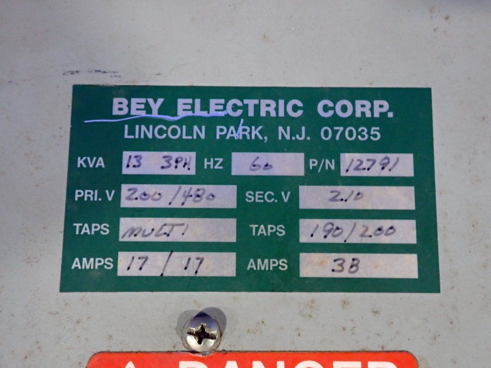 Bey Electric 13 Kva Transformer