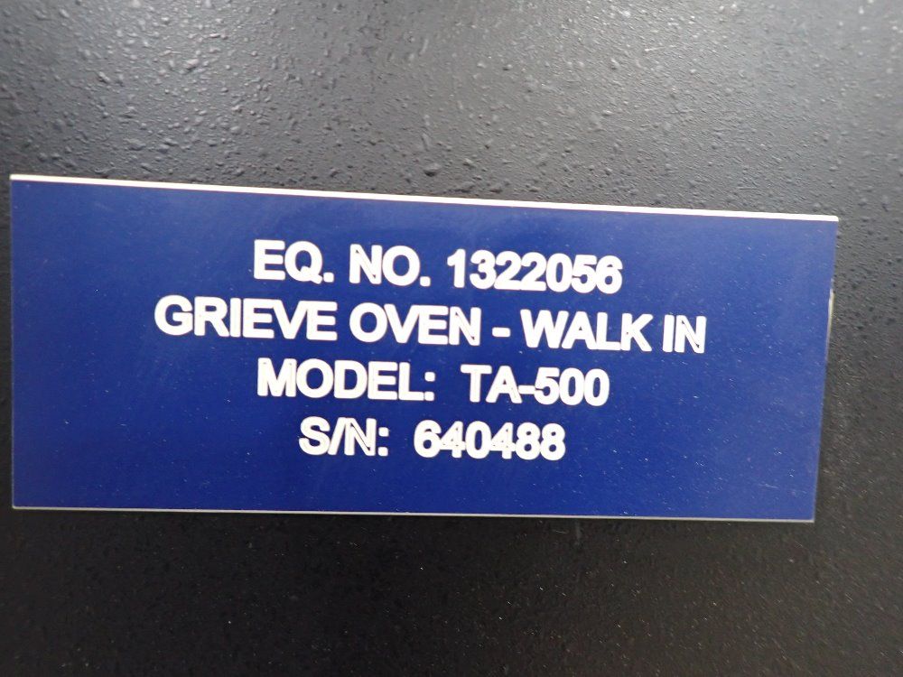 Grieve 3/4 Hp Electric Walk In Oven - Ta-500