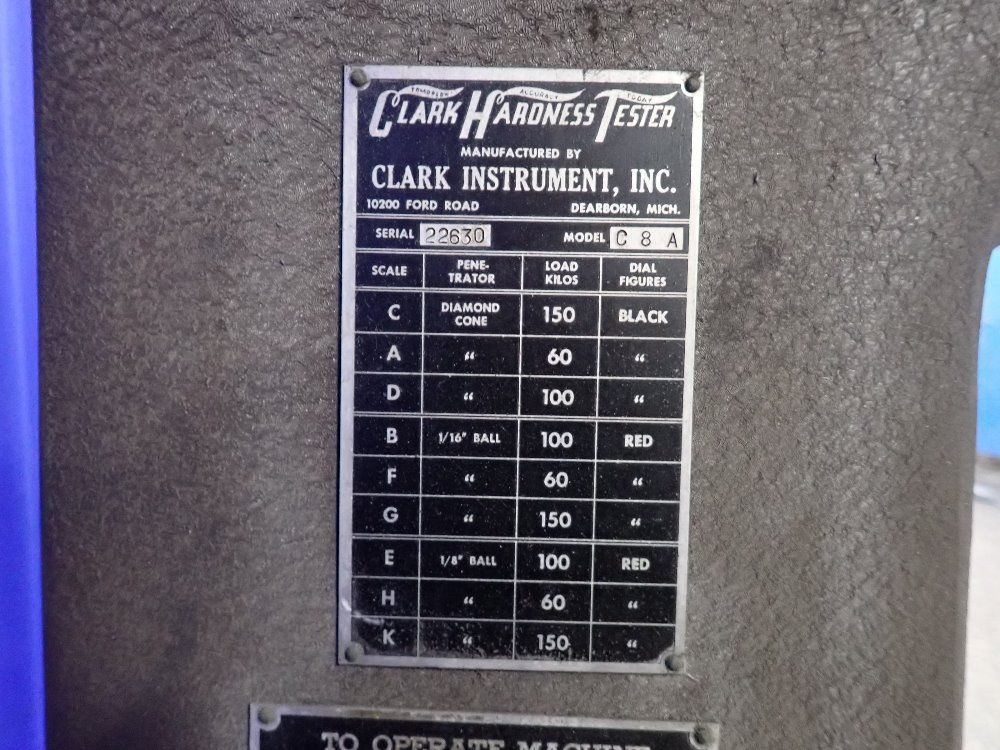 Clark Hardness Tester