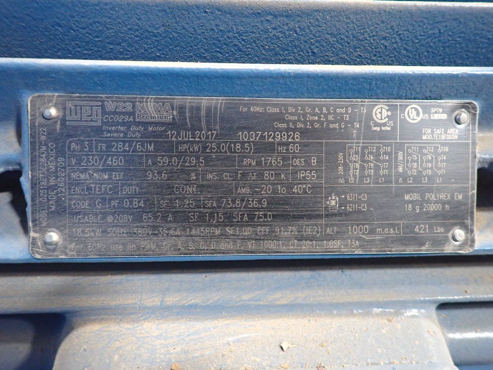 Weg 25 Hp Gear Drive - 02518et3e284jm-w22