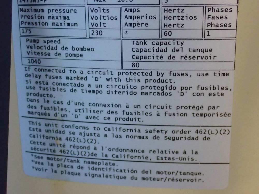 Ingersoll Rand 80 Air Compressor - 2475