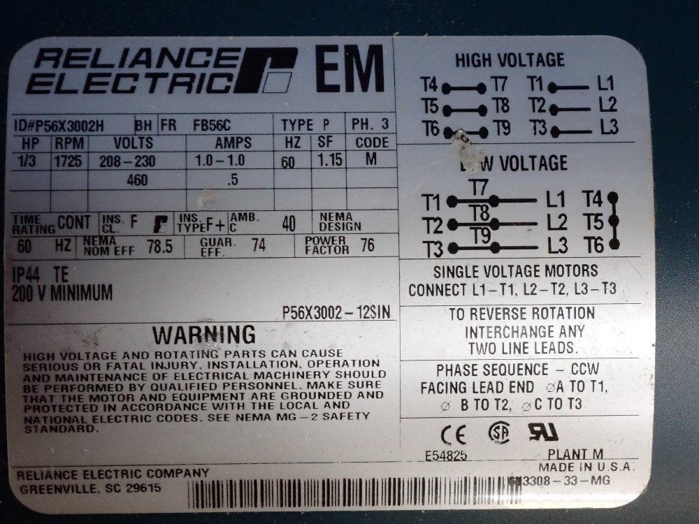 Reliance Electric Motor