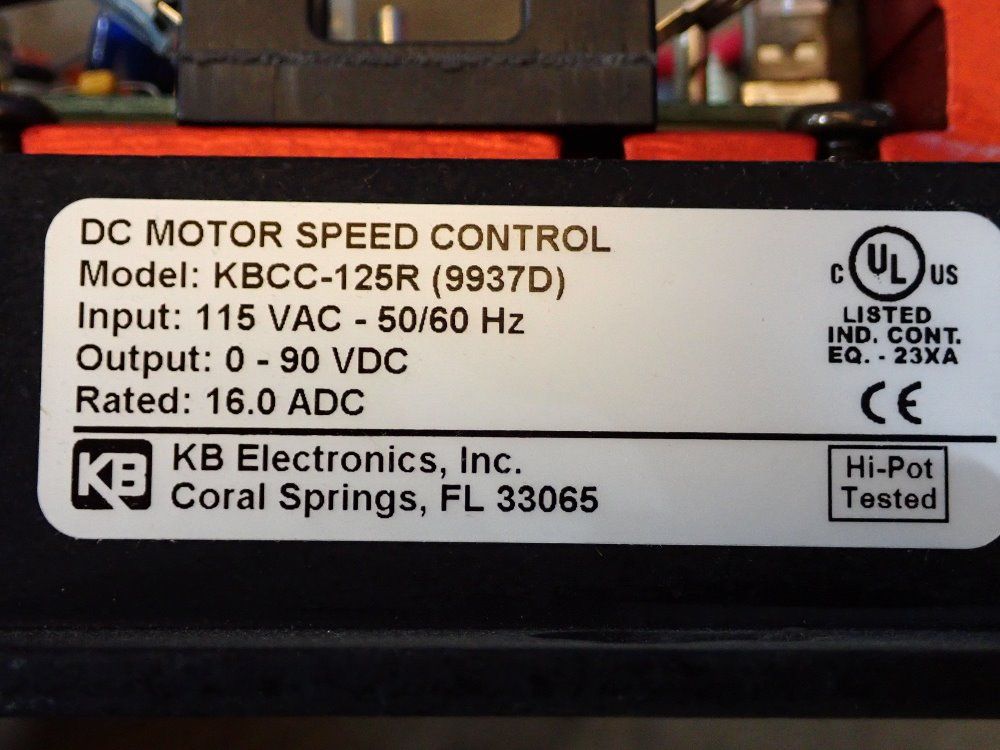 Kb Electric Motor Speed Control - Kbcc-125r
