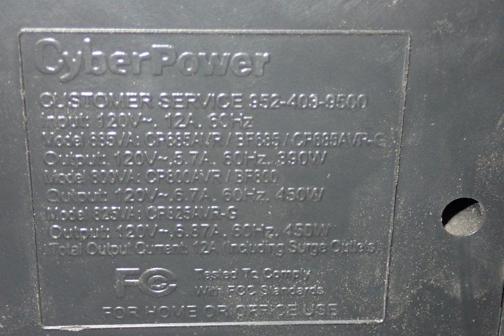 Cyber Power 12a Battery Port - 685avr