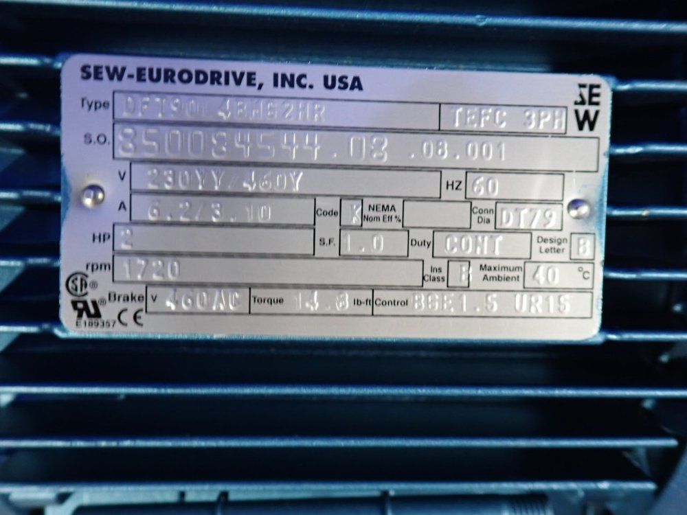 Sew-eurodrive 2 Hp Gear Drive - 850084544.08.08.001