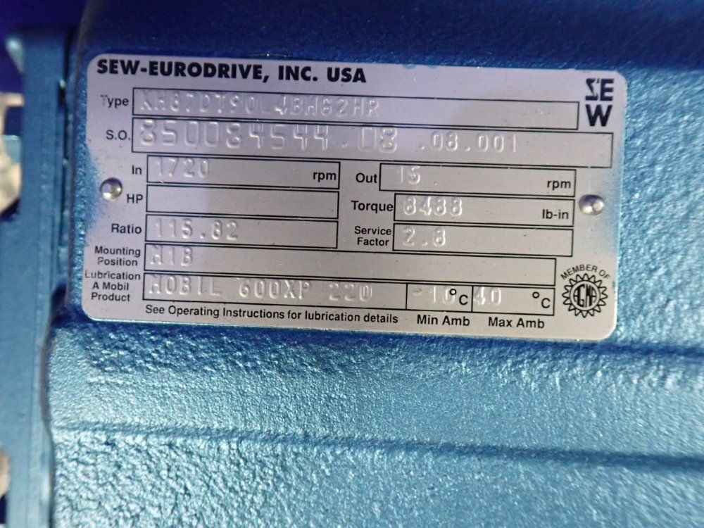 Sew-eurodrive 2 Hp Gear Drive - 850084544.08.08.001