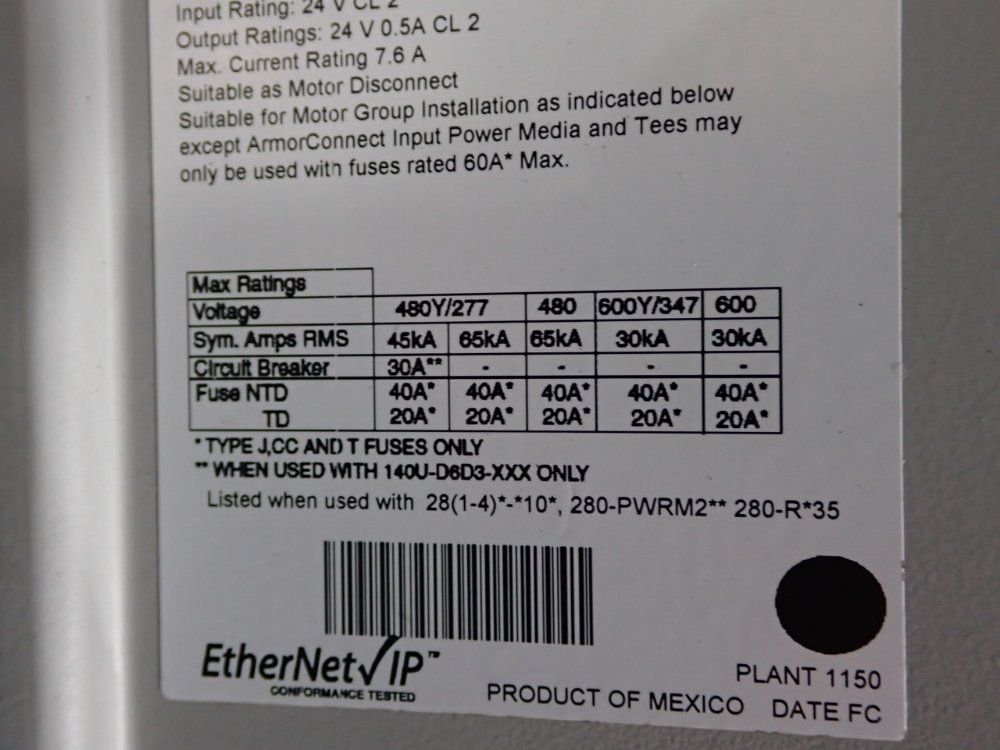 Allen Bradley Ethernet Base Module - 280e-fn-10-r