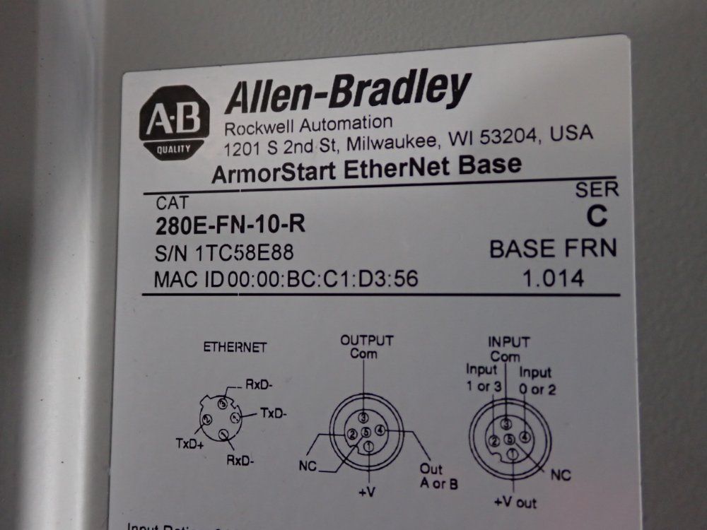 Allen Bradley Ethernet Base Module - 280e-fn-10-r