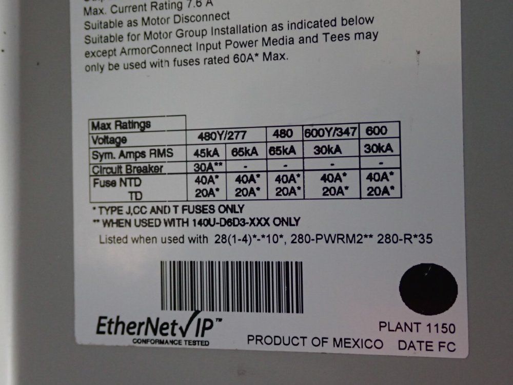 Allen Bradley Ethernet Base Module - 280e-fn-10-r