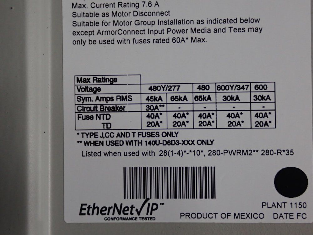 Allen Bradley Ethernet Base Module - 280e-fn-10-r