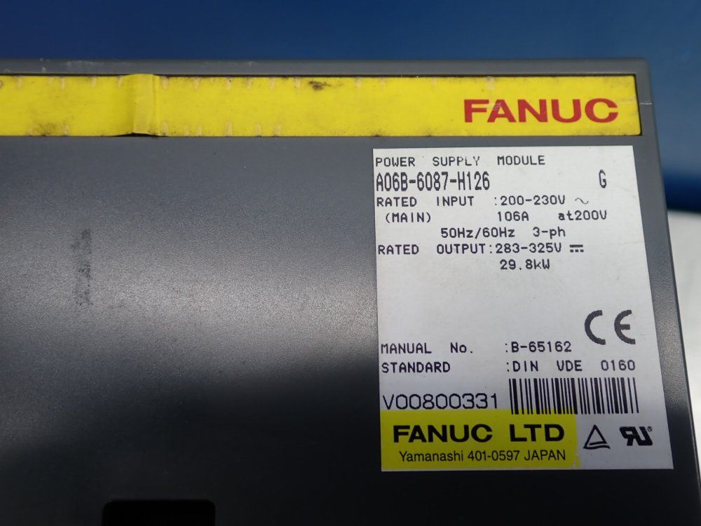 Fanuc Power Supply Module - A06b-6087-h126