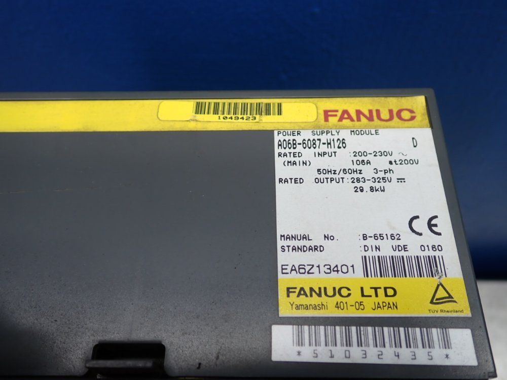 Fanuc Power Supply Module - A06b-6087-h126