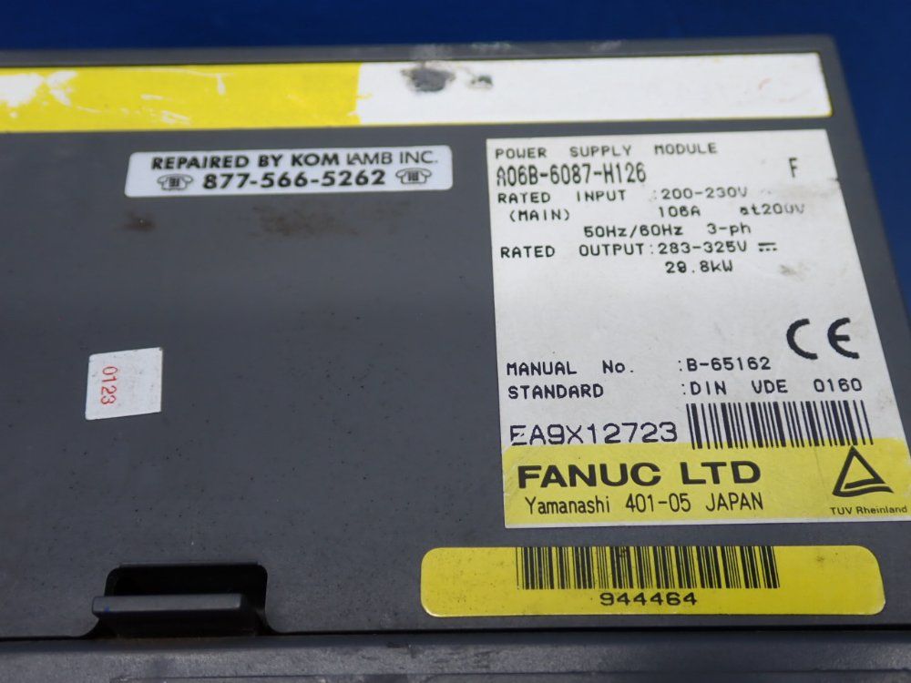 Fanuc Power Supply Module - A06b-6087-h126