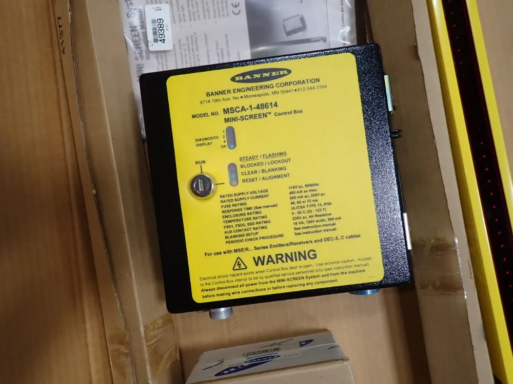 Banner 37"x1" Light Curtains - Mse3624y