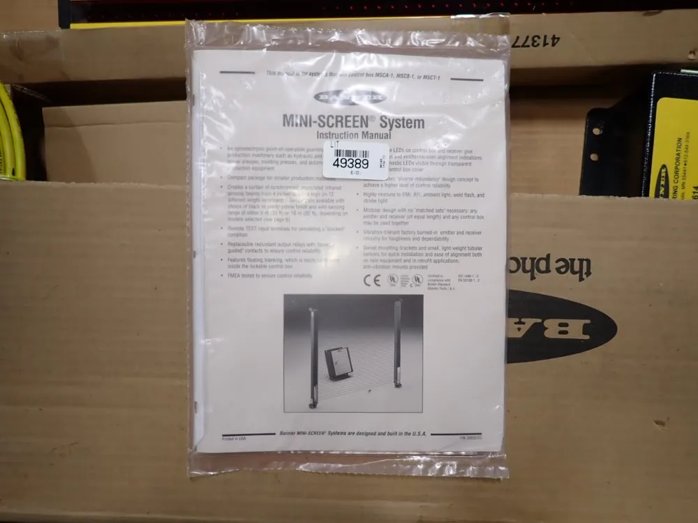 Banner 37"x1" Light Curtains - Mse3624y