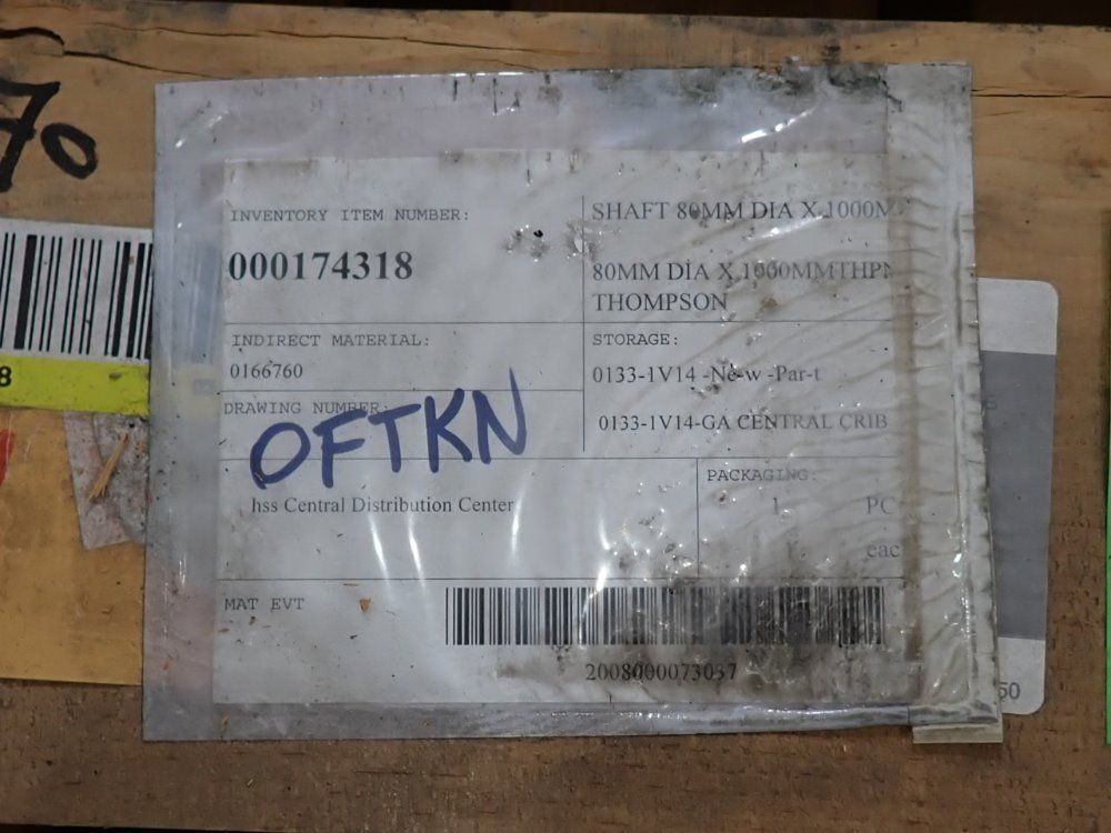 80 Mm X 39 1/2" Shafts