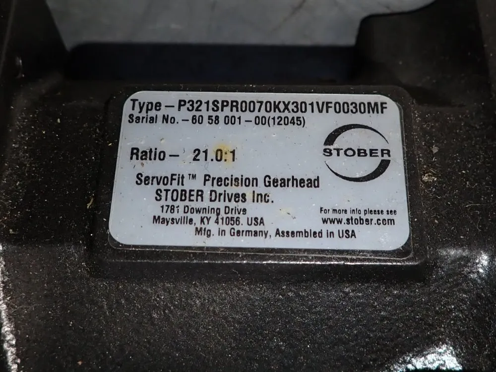 Stober Gear Drive - P321spr0070kx301vf0030mf
