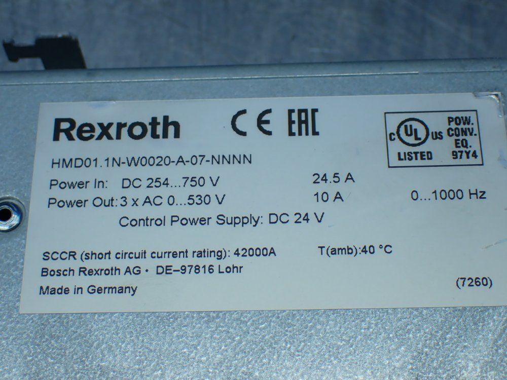Rexroth Hmd01.1n-w0020-a-07-nnnn Indradrive M Servo Drive Unit - R911308370