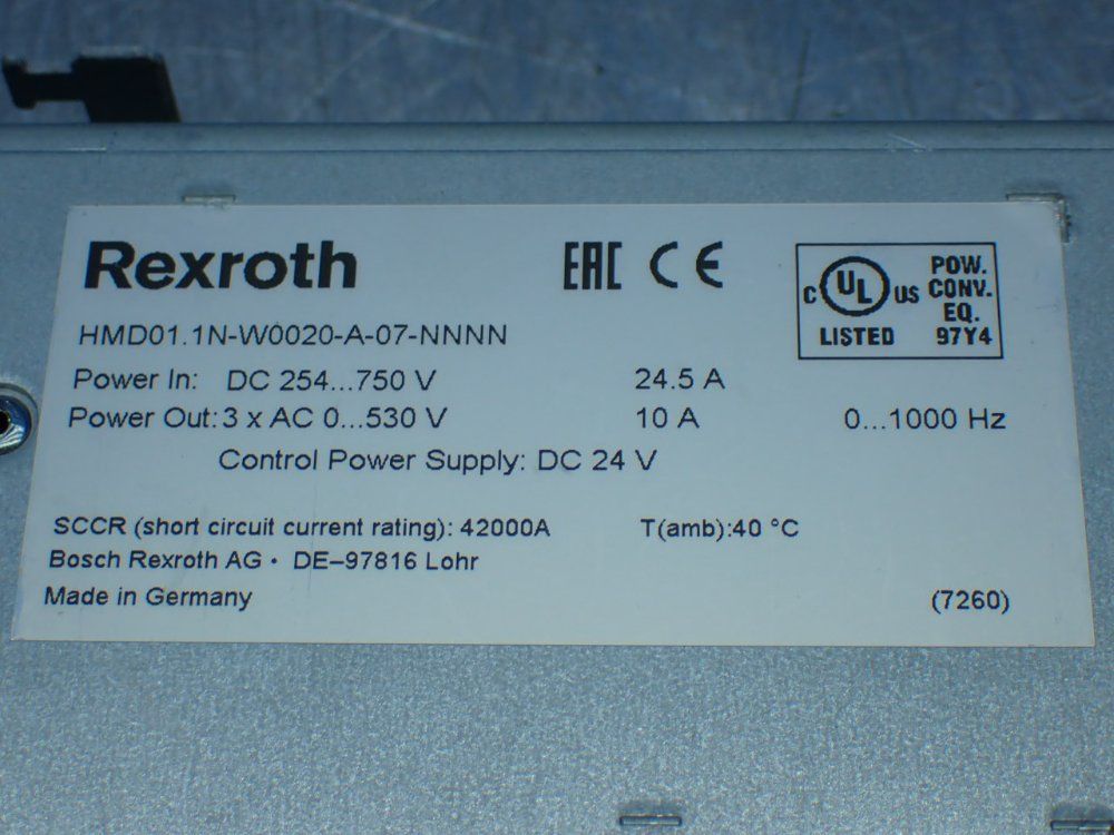 Rexroth Hmd01.1n-w0020-a-07-nnnn Indradrive M Servo Drive Unit - R911308370