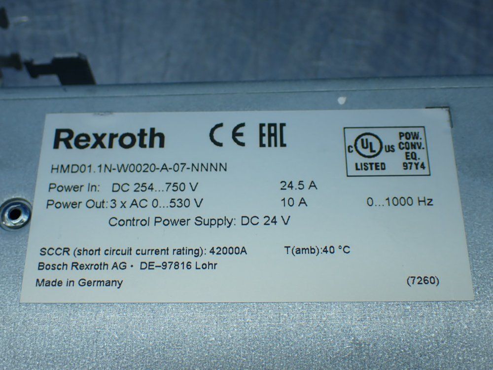 Rexroth Hmd01.1n-w0020-a-07-nnnn Indradrive M Servo Drive Unit - R911308370
